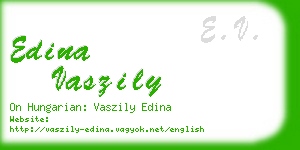 edina vaszily business card